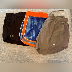 Nike Under Armour women’s juniors athletic shorts size large